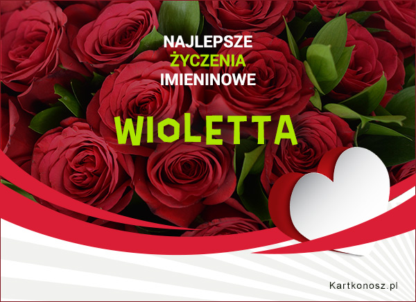 Wioletta - Kartka Imieninowa