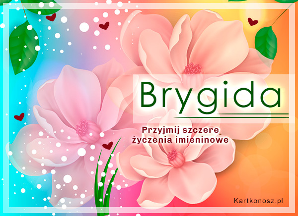 Brygida - Kartka Imieninowa