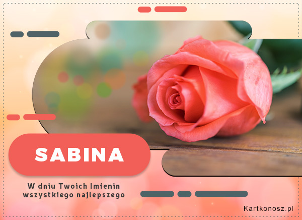 Sabina - Kartka Imieninowa