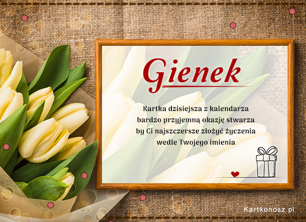 Gienek - Kartka Imieninowa