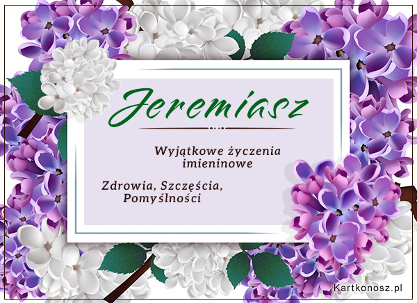 Jeremiasz - Kartka Imieninowa